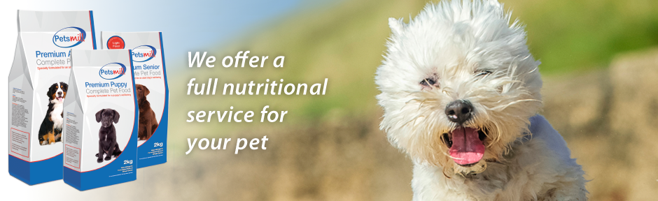 Petsmill: We offer a full nutritional service for your pet